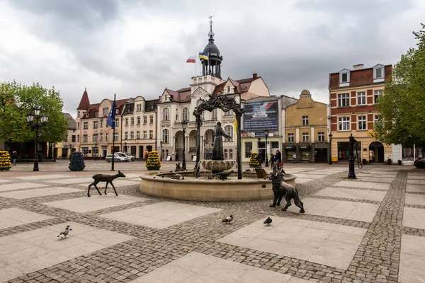 Wejherowo Poland May 2022 Fountain Effigy Francis Market Square Wejherowo — Stockfoto
