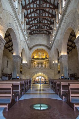 Tabor Dağı. İsrail. 27 Ocak 2020: İsrail Tabor Dağı 'ndaki Şekil Değiştirme Kilisesi