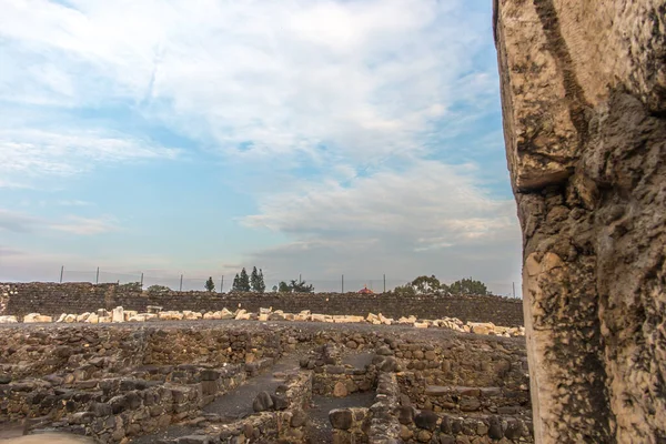 Kapernaumi Nagy Zsinagóga Romjai Izrael — Stock Fotó