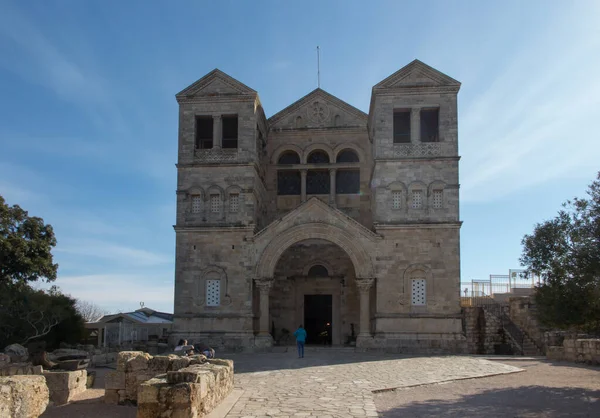 Proměna Církevní Budovy Hora Tábor Dolní Galilea Izrael — Stock fotografie