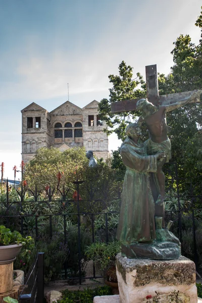 Budynek Kościoła Przemienienia Pańskiego Franciszka Góra Tabor Dolna Galilea Izrael — Zdjęcie stockowe