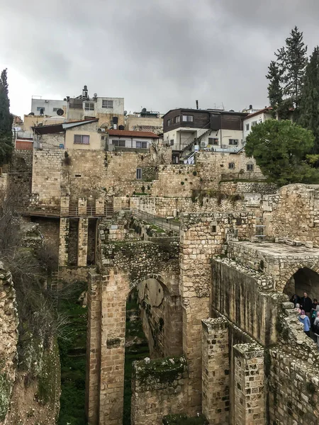 Piscine Din Betesda Lângă Biserica Sfânta Ana Ierusalim Israel — Fotografie, imagine de stoc