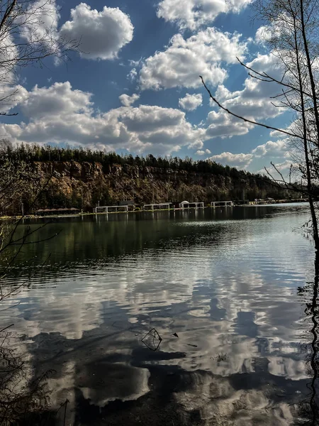 stock image Park Grodek in Jaworzno in Poland, i.e. Polish Maldives (developed area of former quarries).