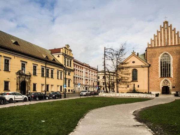 Cracóvia Polônia Maio 2020 Palácio Episcopal Janela Papal — Fotografia de Stock