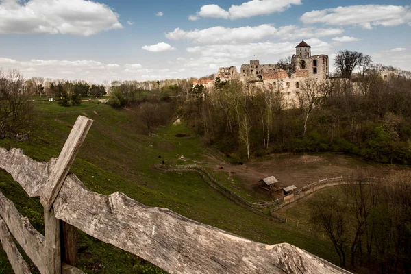 Tenczyn Castle Ruins Castle Located Jura Krakowsko Czstochowska Included Called — Stock Photo, Image