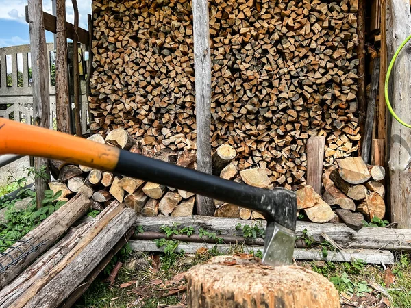 Holz Stücken Als Alternativer Brennstoff Für Kamin Und Herd — Stockfoto