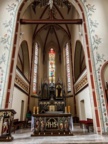 타르노프스키 스트레지브니카 폴란드 2023년 예수님의 교회와 스트레지브니카의 파티마 인테리어 세인트 — 스톡 사진