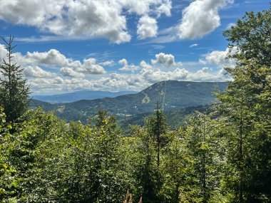 Skrzyczne - Polonya 'nın Batı Karpatlar bölgesindeki Beskid Slaski dağ grubunun en yüksek zirvesi. Polonya Dağları Tacı 'na ait. Klimczok tarafından görüntüle.