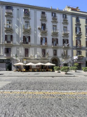 Napoli. İtalya, 27 Eylül 2023: Polonyalı şair Juliusz Slowacki 'nin 1836' da yaşadığı Napoli, İtalya 'da bir daire. (Yazıt: 