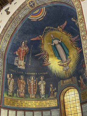 Salerno, İtalya, 26 Eylül 2023: Aziz Katedrali. Matthew Salerno, İtalya 'da. İç kısmın parçası.