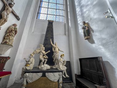 Gdansk, Poland, May 12, 2024: St. Mary's Basilica in Gdansk - fragment of the interior. Chapel of 11 thousand virgins. clipart