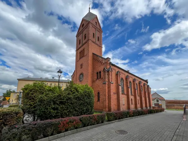 stock image Church of Our Lady of Czestochowa (neo-Romanesque style, built in 1874-1875) - a Roman Catholic parish church belonging to the military parish of Our Lady of Czestochowa in Chelmno.