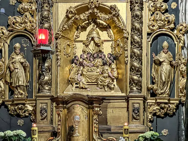 stock image Chelmno, Poland, May 6, 2024: Chancel in the parish church of the Assumption of the Blessed Virgin Mary in Chelmno.