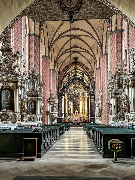 stock image Chelmno, Poland, May 6, 2024: The parish church of the Assumption of the Blessed Virgin Mary in Chelmno.