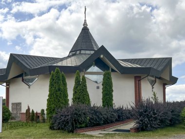 Sanctuary of Saint Padre Pio - a sanctuary located on Przeprosna Gorka in Siedlec near Czestochowa in Poland. Polish San Giovanni Rotondo. clipart