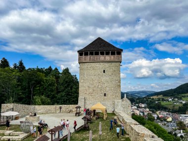 Muszyna, Poland, August 6, 2024:  Ruins of the castle in Muszyna in Poland. clipart