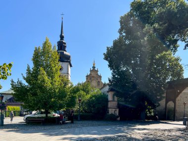 Church of the Holy Trinity and Saint Clara in Stary Sacz, Poland.  clipart