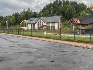 The building in which the Center for Integral Ecology is being built on the premises of the Light and Life Movement Center in Kroscienko nad Dunajcem in Poland. clipart