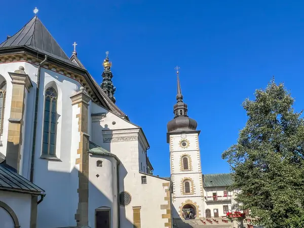 stock image Church of the Holy Trinity and Saint Clara in Stary Sacz, Poland  a Roman Catholic monastery church belonging to the Order of Poor Clares