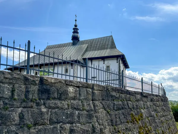 stock image The parish church of Saints Andrew Swierad and Benedict in Tropie - Romanesque church from the turn of the 11th/12th century. One of the oldest in Lesser Poland. Sanctuary of St. Andrew Swierad and Benedict in Tropie.