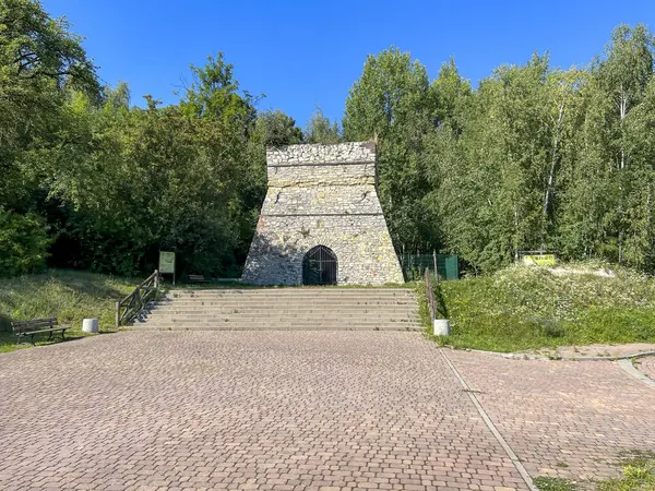 stock image Old lime kiln near the Silesian Botanical Garden in Mikolw, Poland.