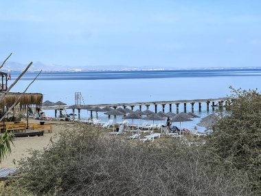 Beach in the area of Agios Sergios village in Northern Cyprus near Famagusta clipart