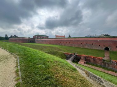 The old defensive walls of the city of Zamosc in eastern Poland. clipart