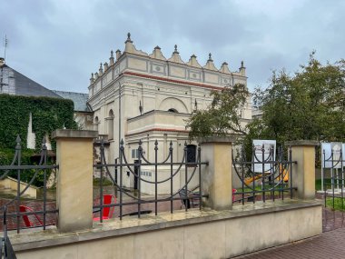 The Zamosc Synagogue in the Old Town,  is the best-preserved late Renaissance synagogue in Poland. clipart