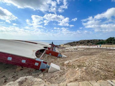 Kourion, Kıbrıs, 18 Ekim 2024: Kourion, Kıbrıs 'ta büyük bir arkeoloji merkezi, Akdeniz' de bir ada.