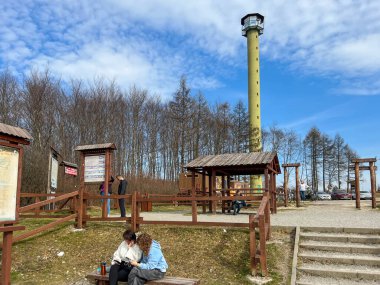 Klucze, Polonya, 9 Mart 2025: Polonya 'nın Klucze kasabası yakınlarındaki Bledowska Çölü' ne Çek bakış açısı.