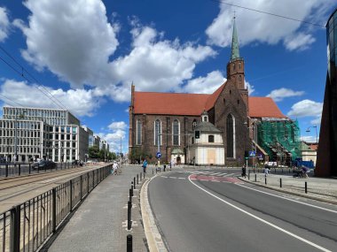 Wroclaw, Polonya, 22 Temmuz 2025: Wroclaw, Polonya 'daki St. Adalbert Dominik Kilisesi.