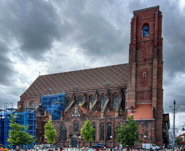 Wroclaw, Polonya, 22 Temmuz 2025: Polonya Katolik Katolik Katedrali Wroclaw, Polonya
