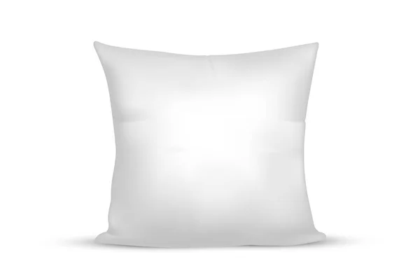 Vista Frontal Travesseiro Para Quarto Imagem Vetorial Almofada Vazia Branco —  Vetores de Stock