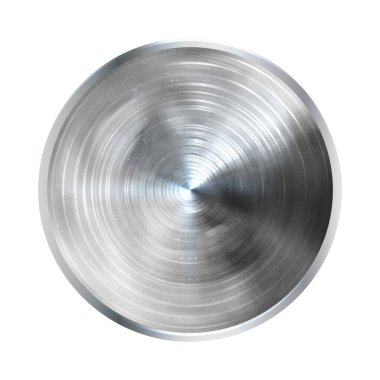 Çelik plakanın vektör arka planı. Metal radyal bayrak ötüyor. Logo ya da logoti için metalik krom şablon. Boş, gerçekçi, platin bir sayfa. Koni levhası ya da plaket. Boş pencere arkaplanı.