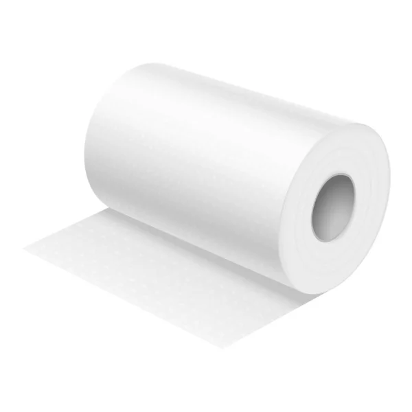 Realistic Vector Illustration Paper Towel Mockup Folded Paper Towel Wipe — Stock Vector