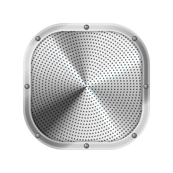 Plaque Métallique Pointillée Avec Fond Gradient Radial Fond Vectoriel Signalisation — Image vectorielle