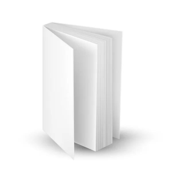 Vector Close Book Three Quarters View Realistic Literature Hard Soft — Stock Vector