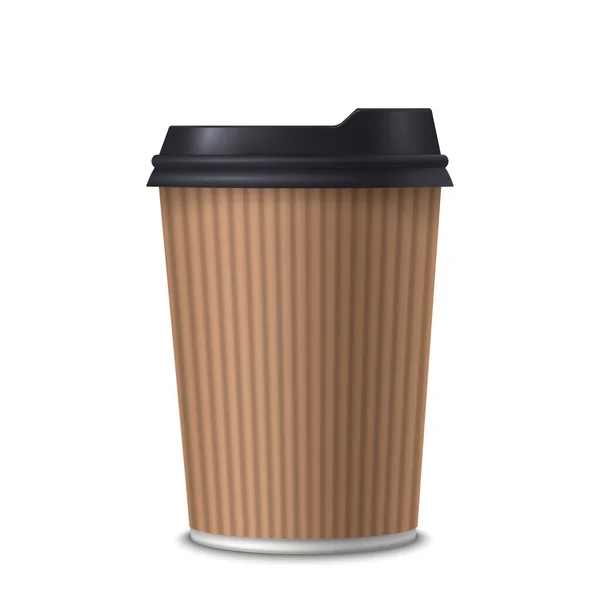 Mockup Von Vektor Kaffeetasse Für Kaffeehaus Oder Restaurant Vereinzelte Realistische — Stockvektor