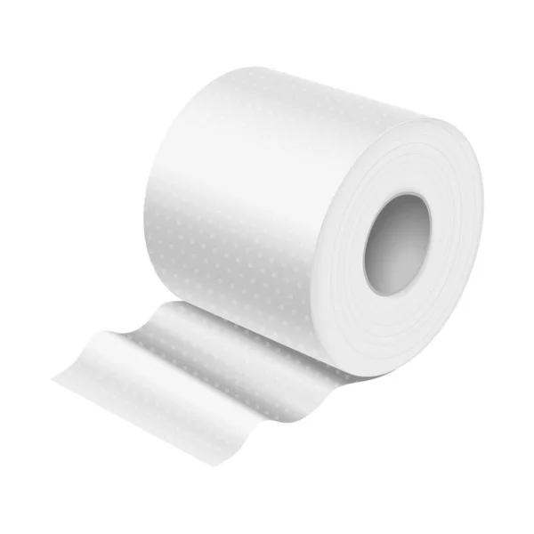 Toilet Badkamer Geïsoleerd Papier Object Handdoek Voor Toilet Doekje Voor — Stockvector