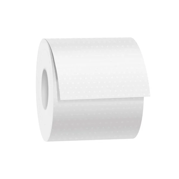 Banyo Tuvalet Kağıdı Beyaza Izole Edilmiş Için Vektör Aksesuarı Model — Stok Vektör