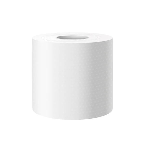 Vektorbild Einer Vertikalen Toilettenpapierrolle Isoliertes Hygieneobjekt Für Oder Badezimmer Nahaufnahme — Stockvektor