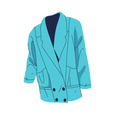 Kadın ceketi ya da kadın giysisi. Çeşitli mevsimler için kıyafet ikonu. Sıradan ya da resmi kıyafetler için kolları olan modaya uygun ve çok yönlü giysiler. Kadın ya da kadın için kadınsı kıyafetler..