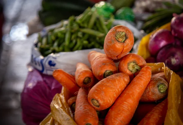 Fresh Carrots Market Cusco Peru — Stock Photo, Image