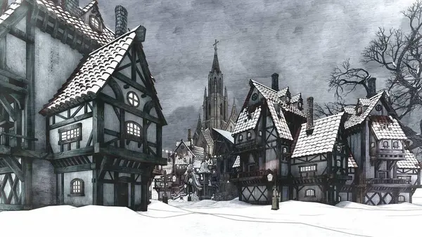 Grafische Darstellung Der Altstadt Stockbild