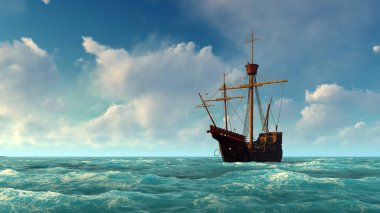 Açık denizlerdeki İspanyol gemisi