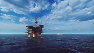 Açık denizde petrol platformu