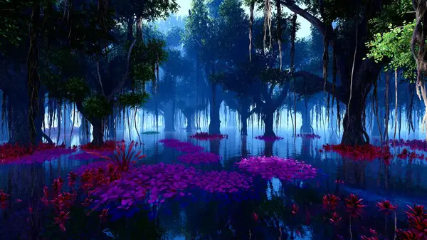 Tropikal ormanı su basmış..