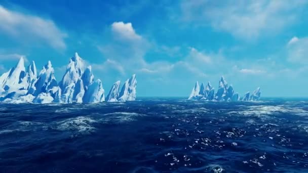 Mare Freddo Artico Iceberg — Video Stock
