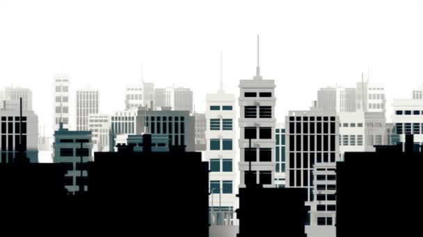 都市ブロックのアニメーションイラスト — ストック動画