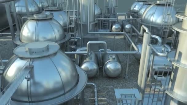 工业综合体的蓄水池 — 图库视频影像